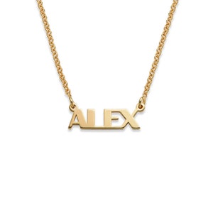 All Capital Letter Personalized Name Necklace Custom Layering Jewelry for Women, Mothers Sterling Silver / Gold Plated Christmas Gift image 2