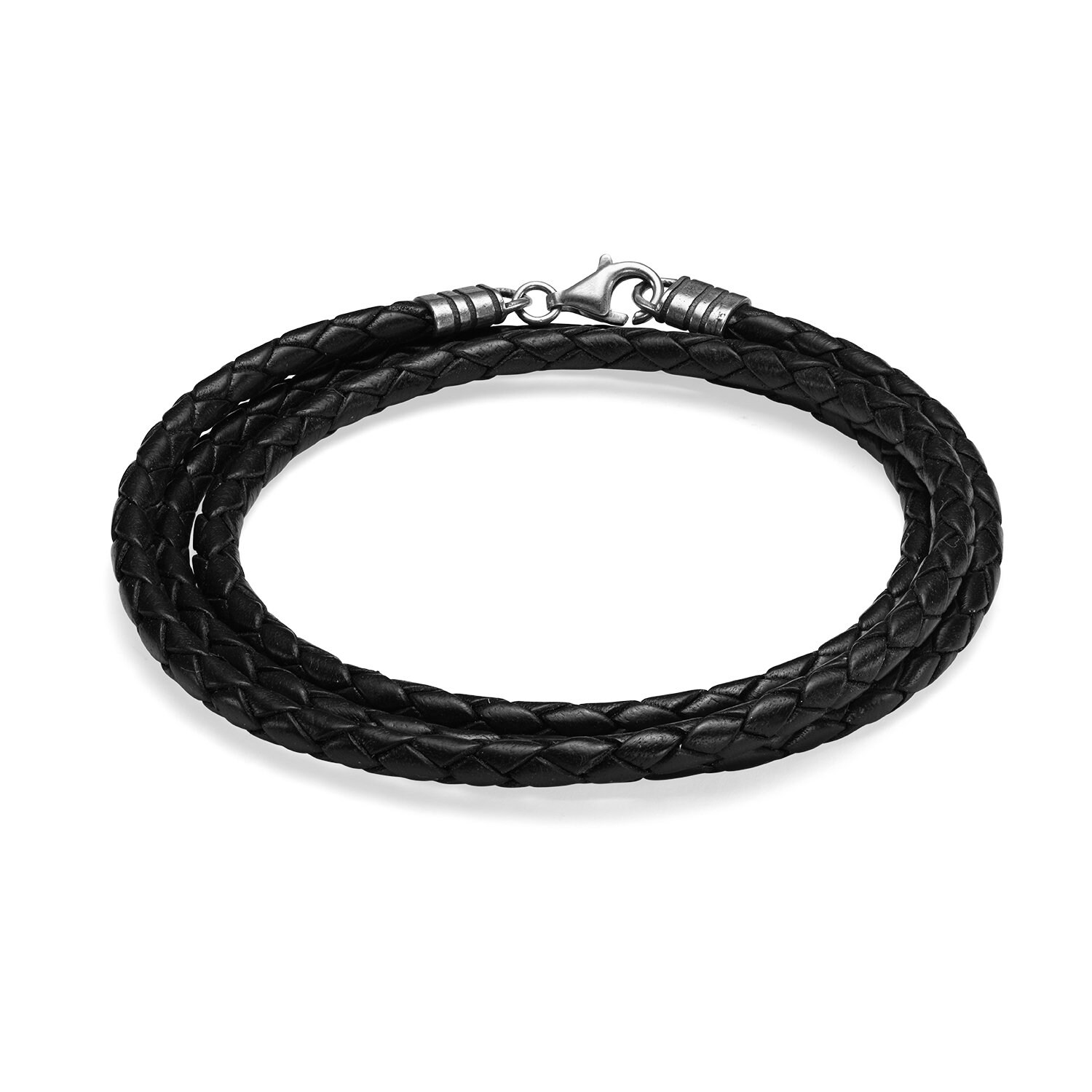 Bracelet Cordon Simili Cuir Noir Perles Compatibles - Les Perles De Mon Moulin - Neuf Sans Boîte