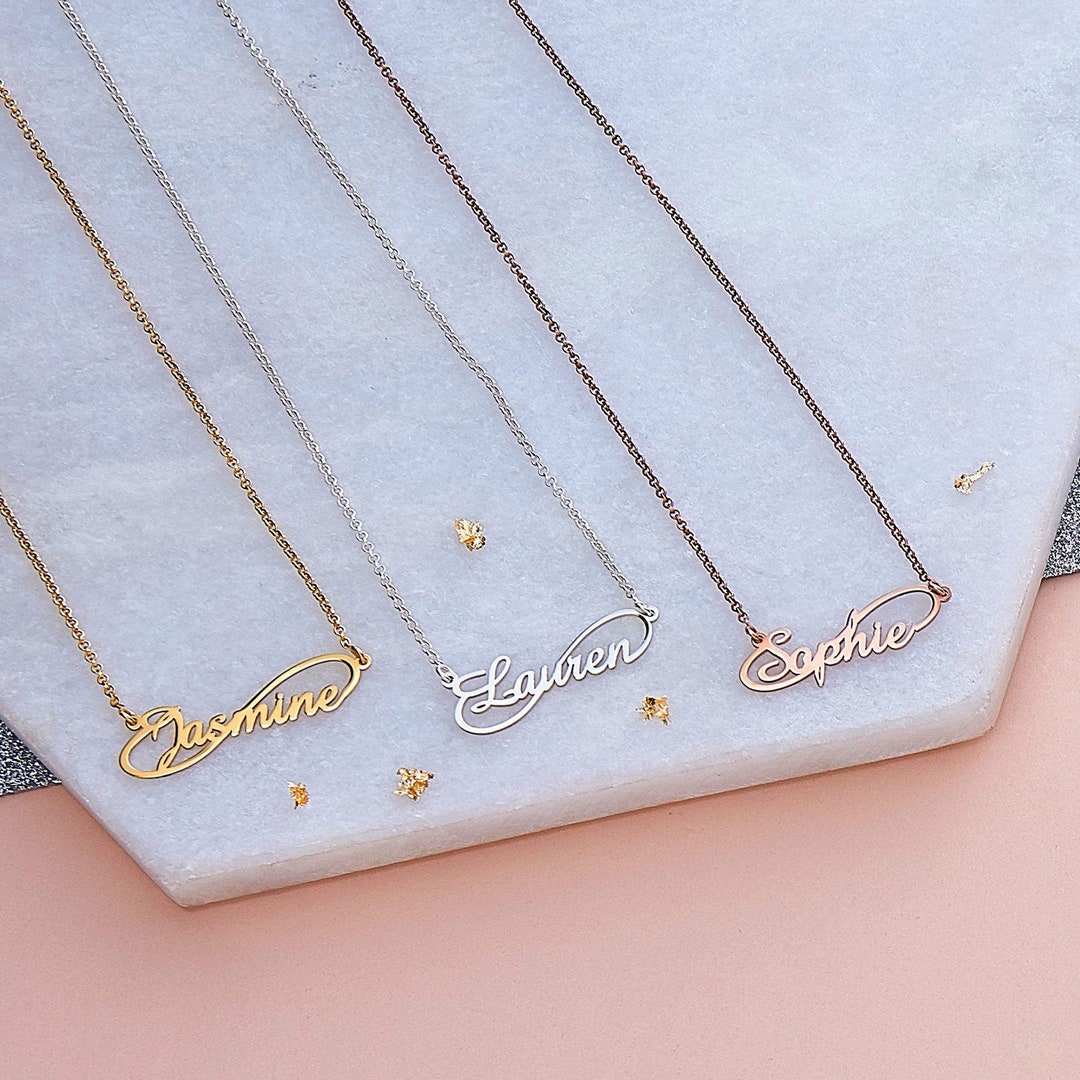 Collana Personalizzata Con 2 Nomi E Simbolo Infinito In Acciaio Inox 316L - Regalo Per Donna