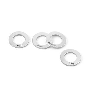 Personalized Engraved Circle Charm for Bangle Bracelet in Gold Rose Silver 925 • Without Bracelet • Extra Circle Charms for Bracelets