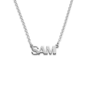 All Capital Letter Personalized Name Necklace Custom Layering Jewelry for Women, Mothers Sterling Silver / Gold Plated Christmas Gift Sterling Silver 925