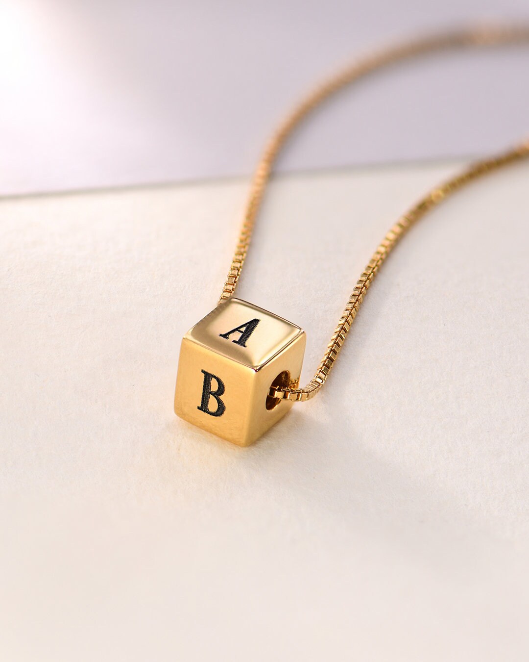 925 Initial Necklace - Etsy