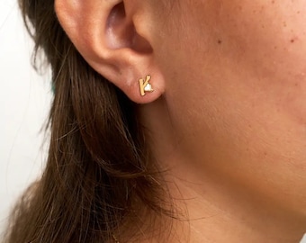 Customized Heartlet Girls Enamel Initial Earrings • Personalized Custom Gold Silver • Dangle Hoops Earring Jewelry for Girls • Gifts for Her