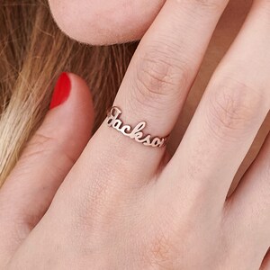 Custom Made Stackable Script Name Ring • Personalized Women's Jewelry ...