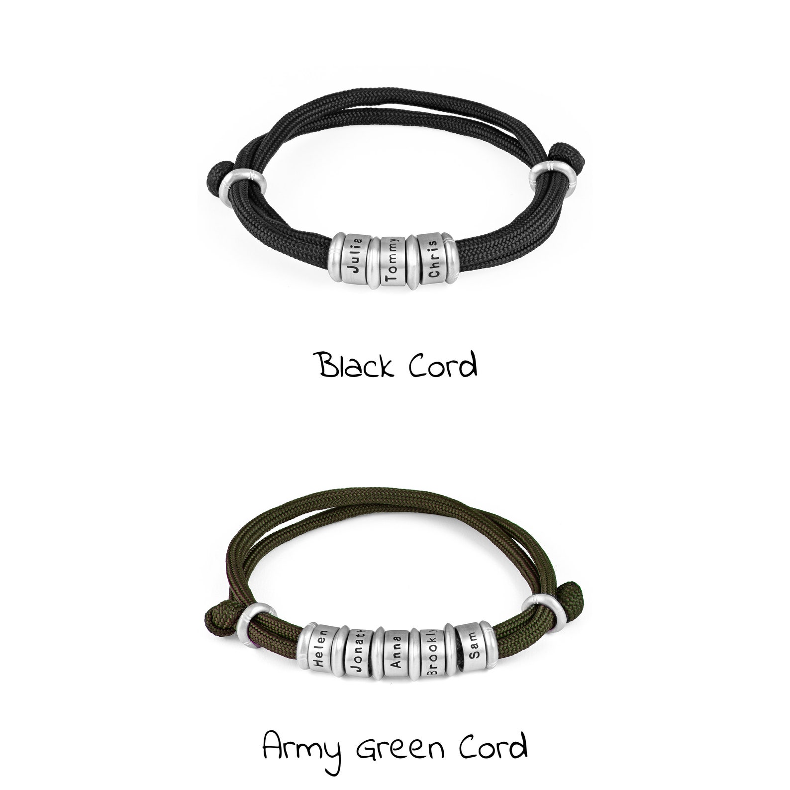 Personalized Mens Custom Bead Bracelet in Sterling Silver Etsy