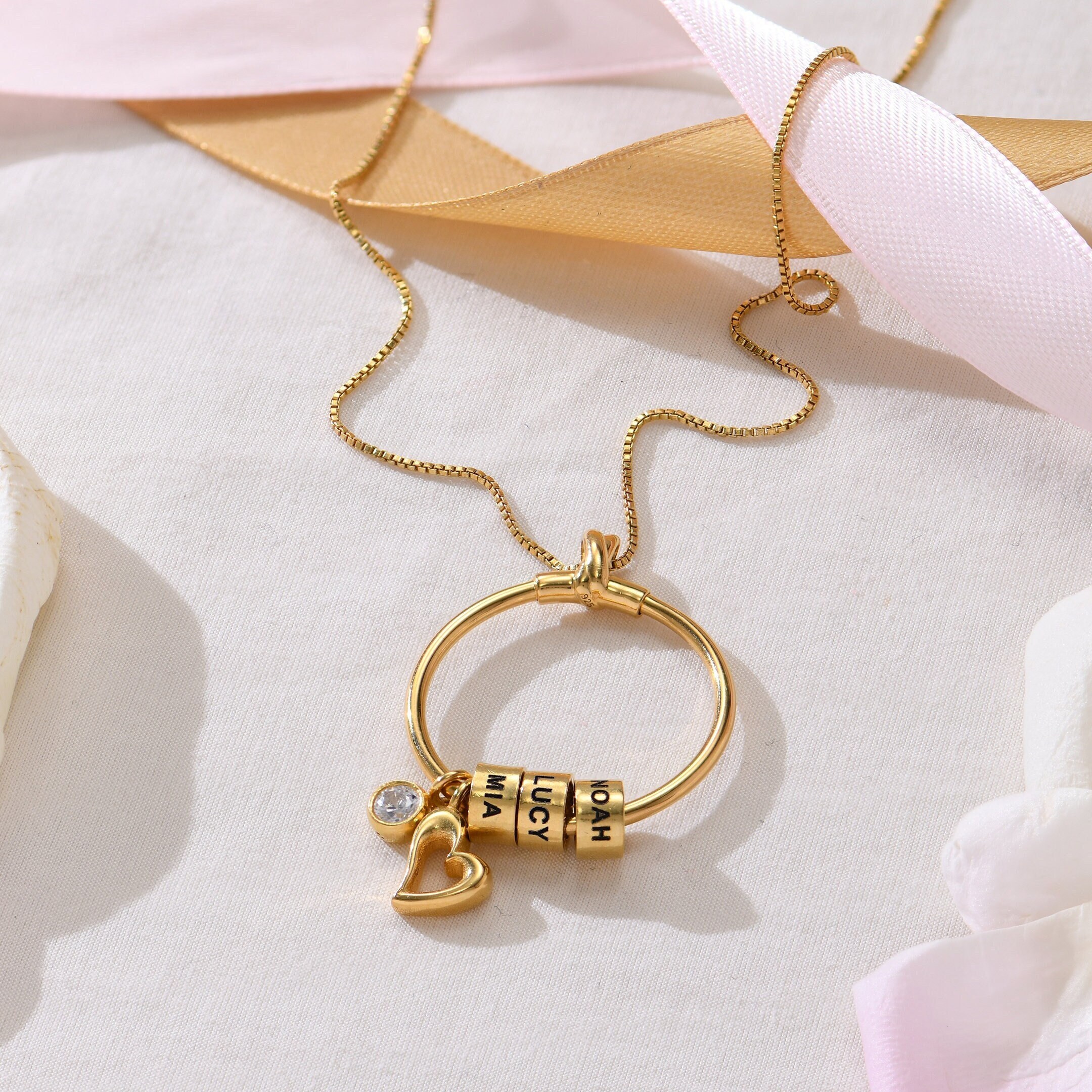 Personalized Engraved Beads Charms Name 