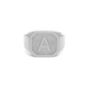 Personalized Heritage Initial Ring for Men in Sterling Silver 925 ...
