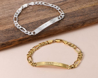 ID Engraved Bracelet Gold Silver-custom 