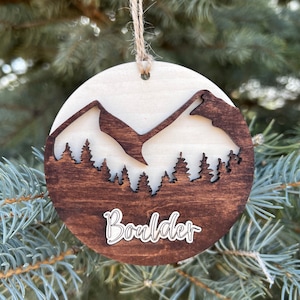 Boulder Colorado Ornament Schichtholz Breckenridge, Keystone Vail Colorado Ornament