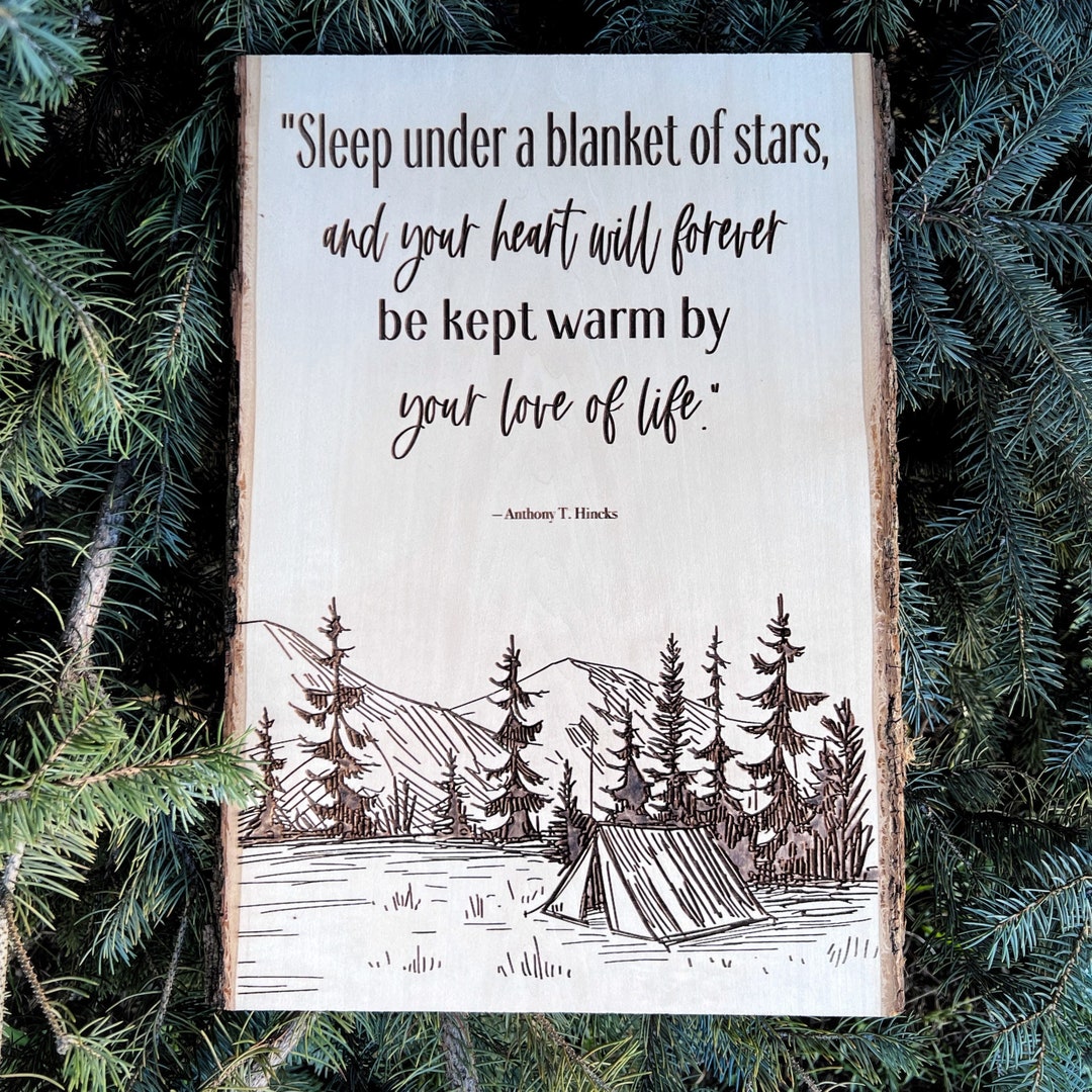 Camping Quote Wall Hanging Wall Decor Sleep Under the Stars Wood Slice Art  - Etsy, image size:1080x1080