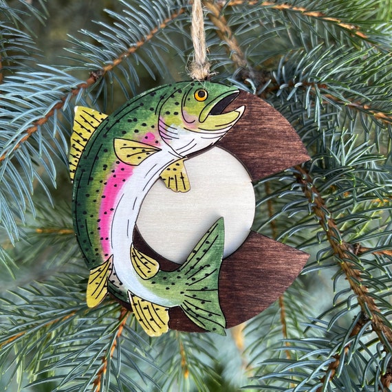 Trout Ornament Colorado Fisherman Ornament Trout, Fly Fishing Ornament  Layered Wood Unique Fisherman Gifts for Him -  UK