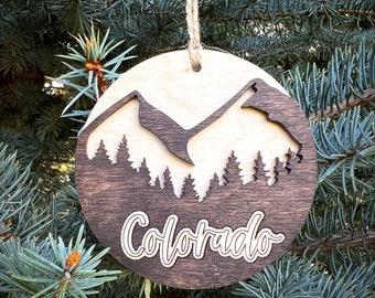 Colrado Ornament Colorado Ski town keepsake Breckenridge Vail Keystone ski town ornament custom city ornament