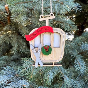 Gondola ornament ski lover ornament unique ornament gift white elephant gift