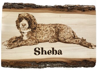 Dog portrait pet portrait woodburned pet portrait pet remembrance gift personalized dog portrait rustic dog portrait
