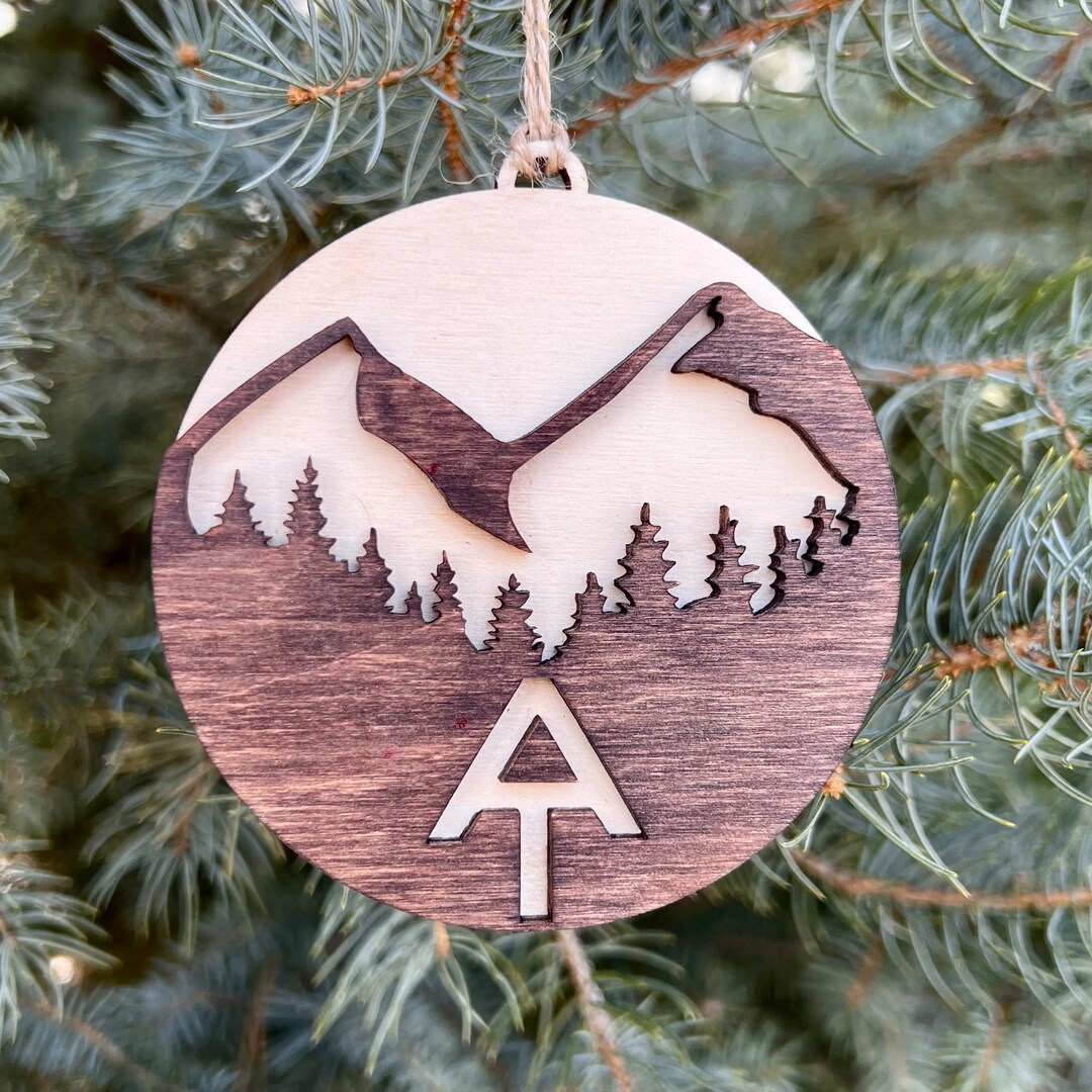 Appalachian Trail Ornament, Hiker Wood Ornament, Appalachian Trail Gift