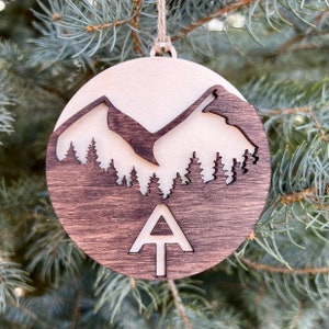 Appalachian trail ornament, hiker wood ornament, Appalachian trail gift keepsake