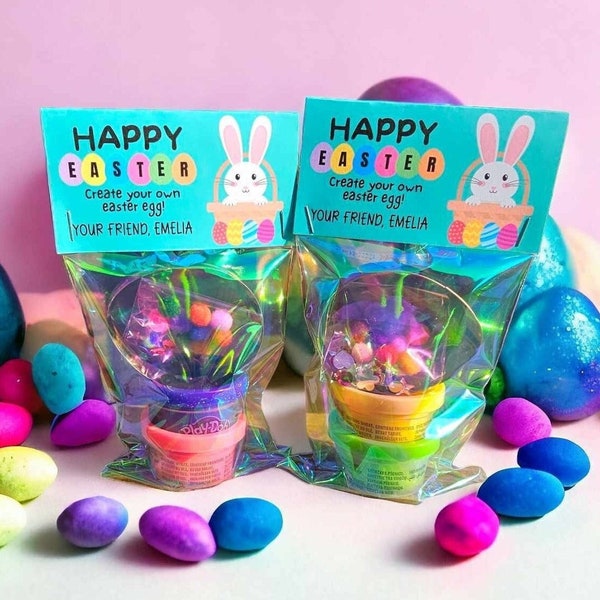Easter Play Doh Kit, Kids Easter Party Favors, Easter Classroom Gift, Class Easter Gift, Easter Favors, Easter Basket Filler, Easter Egg Kit