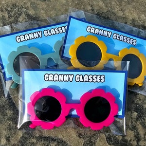 Kids Flower Sunglasses, Kids Party Favors, Sunglass Favors, Granny Glasses