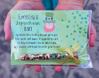 Personalized Leprechaun Bait, Leprechaun Bait, Leprechaun Food, St Patrick's Day, Kids St. Patrick's Day Activity, Leprechaun Trap
