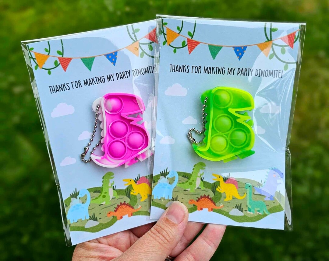 60 Pcs Dinosaur Party Favor Bags With Stickers - Dino Themed Goodie Bags For Birthday Decorations