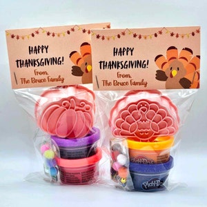 Thanksgiving Play Doh Kit, Thanksgiving Kids Table Activity, Thanksgiving Favor, Kids Thanksgiving Activity, Play Doh Activity, Sensory Kit