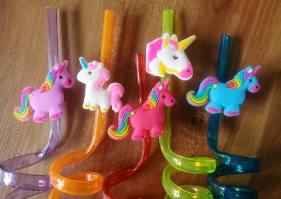 24 Pcs Reusable Unicorn Alpaca Mermaid Straws Daughters Girls Party Favor  Kids 