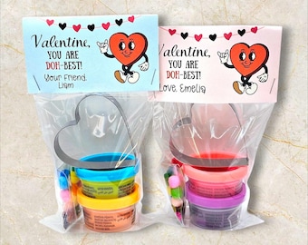 Valentine Play Doh Kit, Kids Valentine's Party Favors, Valentine's Day Classroom Gift, Valentine's Day Favors, Friendship Day Favor
