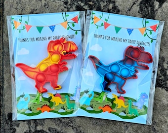 Dinosaur Party Favors, Dinosaur Birthday Party, Dinosaur Birthday Favors, Dino Party Favors, Three Rex Party Favors, Birthday Party Pop It