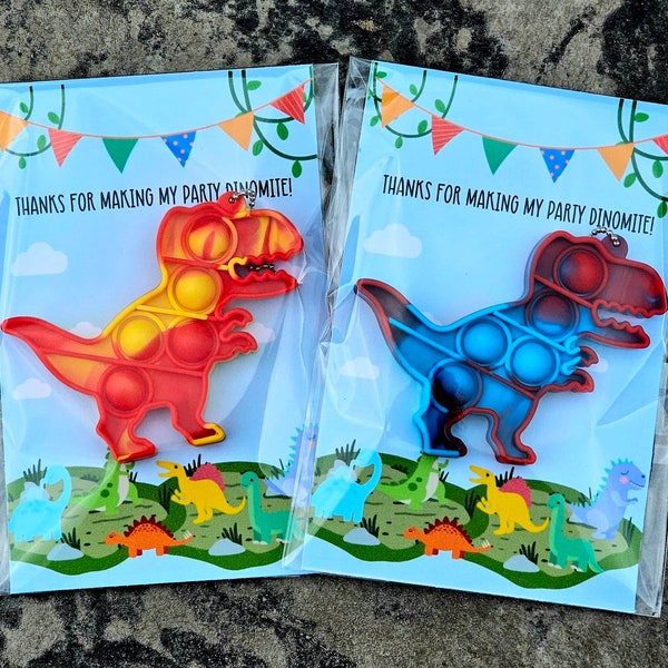 Dinosaur Party Favors, Dinosaur Birthday Party, Dinosaur Birthday Favors, Dino Party Favors, Three Rex Party Favors, Birthday Party Pop It