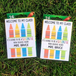 Back to school favors, Back to school gifts, Classroom favors, Back to school student gift, Student Gift, Back to School, Crayon Favors
