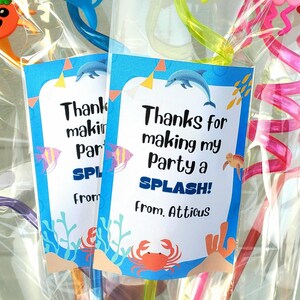 Under The Sea Party Favors, Ocean Birthday Party, Sea Animals Birthday Party, Kid Reusable Straw Favors, Kids Birthday Party Favors, Sharks image 3