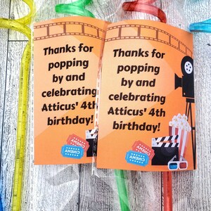 Movie Night Party Favors, Movie Night Birthday Party, Movie Birthday Party, Kids Movie Night, Family Movie Night, Movie Premier Party image 3