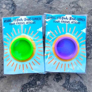 End of School Student Gift, End of the Year Gift, Classroom Favors, Summer Vacation, End of School Favor, Play Doh favors, Kindergarten Grad