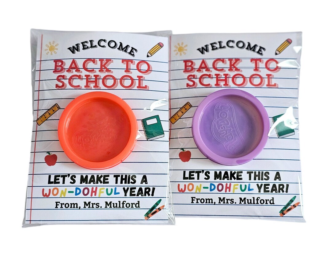 Back to School Play Doh Favors, Back to School, Classroom Favors, First ...