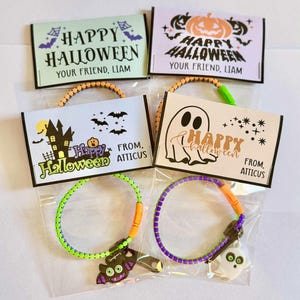 Halloween Bracelet Favor, Halloween Favors, Halloween Sensory Fidget, Halloween Student Favor, Trunk or Treat, Trick or Treating, Boo Basket