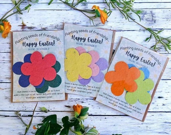 Easter Plantable Seed Favors, Kids Easter Party Favors, Class Easter Gift, Easter Favors, Easter Basket Filler, Easter Flower Favors