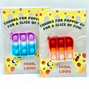 Pizza Party Favors, Pizza Birthday Party, Pizza Theme Party, Pizza Birthday Favors, Kids Pizza Party, Second Birthday, pop it party favor