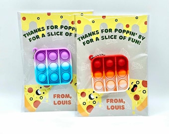 Pizza Party Favors, Pizza Birthday Party, Pizza Theme Party, Pizza Birthday Favors, Kids Pizza Party, Second Birthday, pop it party favor