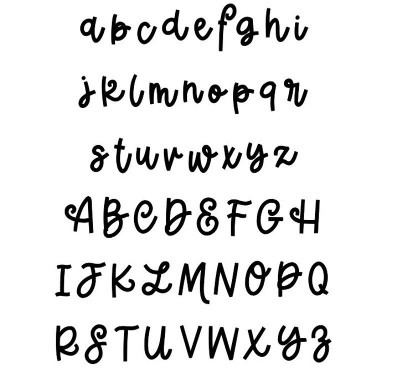 May include: A handwritten alphabet in black ink on a white background. The letters are in both lowercase and uppercase.