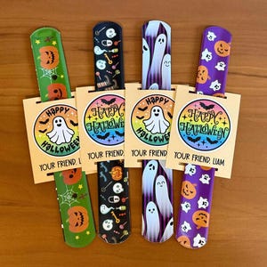 Halloween Party Favors, Slap Bracelet Favors, Halloween Classroom Gift, Halloween Student Favor, Trunk or Treat, Trick or Treating