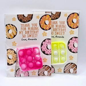 Donut Party Pop It Favor, Donut Birthday, Donut Birthday Favor, Two Sweet Party Favor, Donut Theme Party, Donut Grow Up, Sweet One Party
