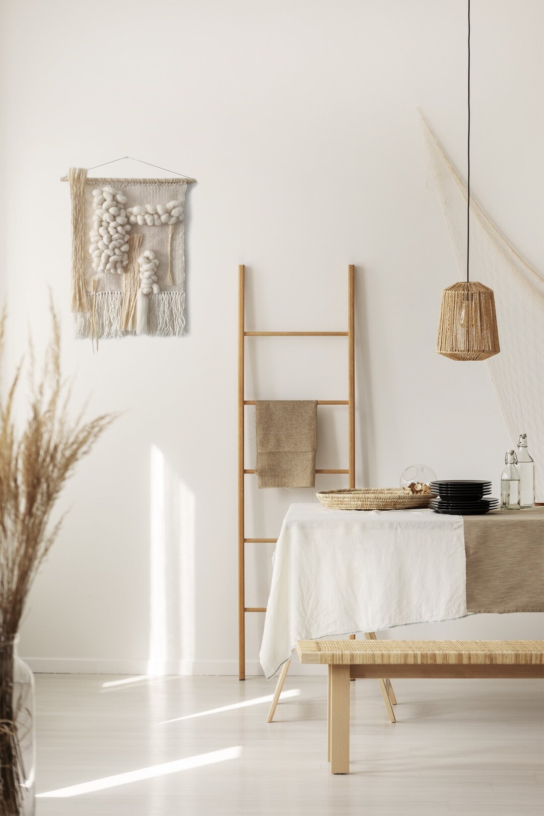 Tenture Murale Tissée Quiet Street - 56x38 Pouces - Décoration Intérieure