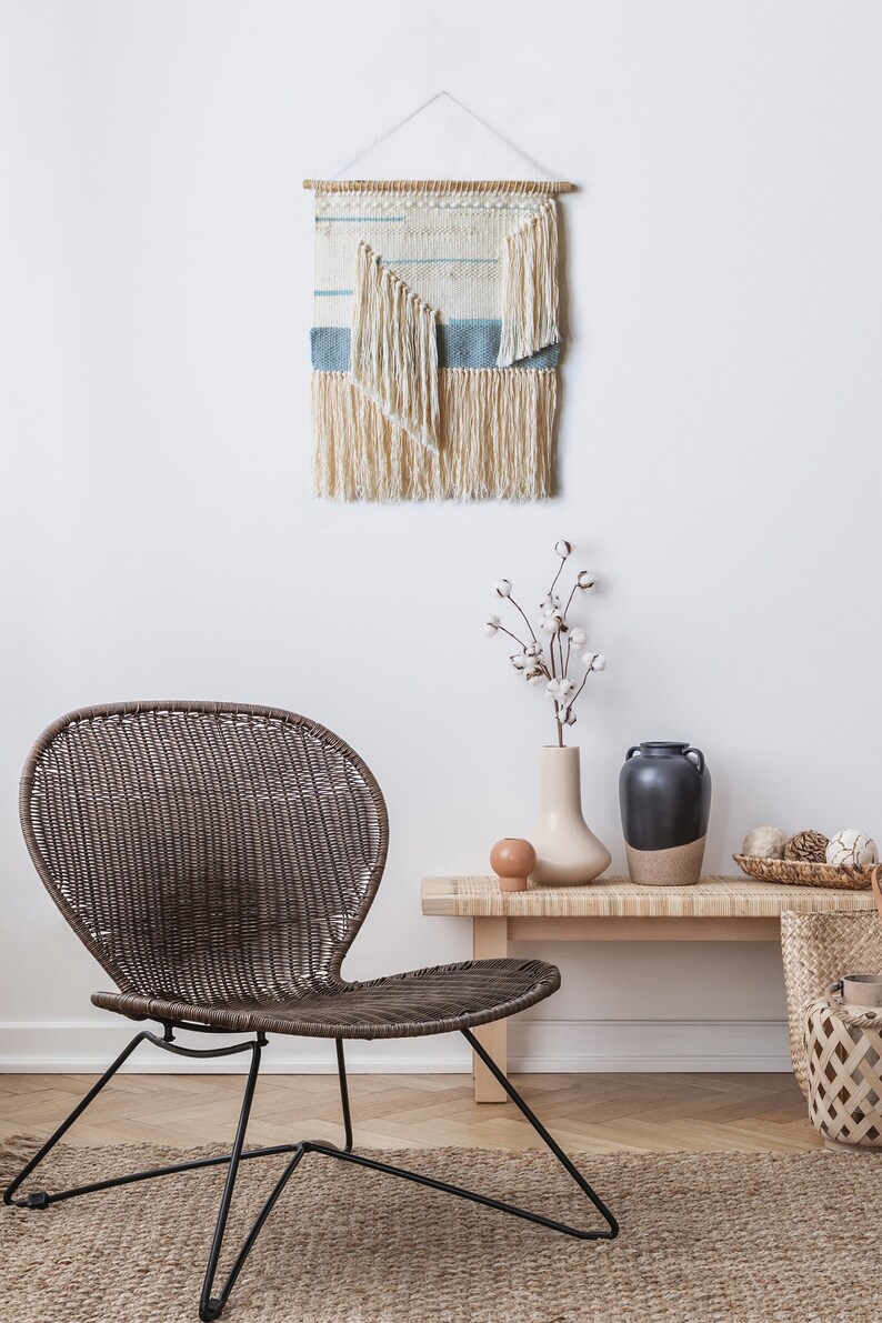 Neutral Woven Wall Hanging for Coastal Farmhouse Yarn Wall Etsy