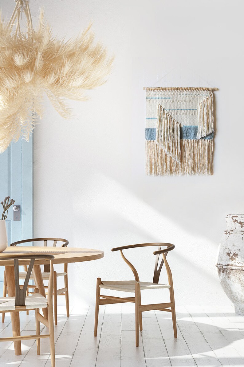 Neutral Woven Wall Hanging for Coastal Farmhouse Yarn Wall Etsy