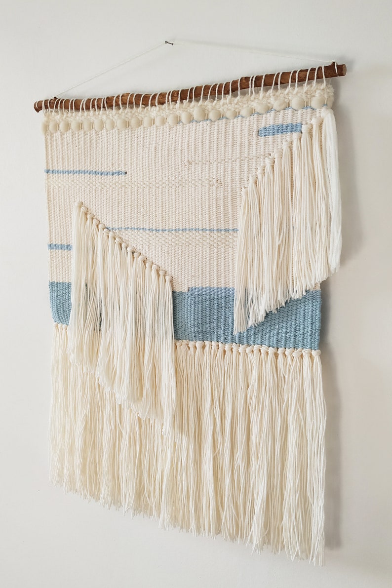 Neutral Woven Wall Hanging for Coastal Farmhouse Yarn Wall Etsy