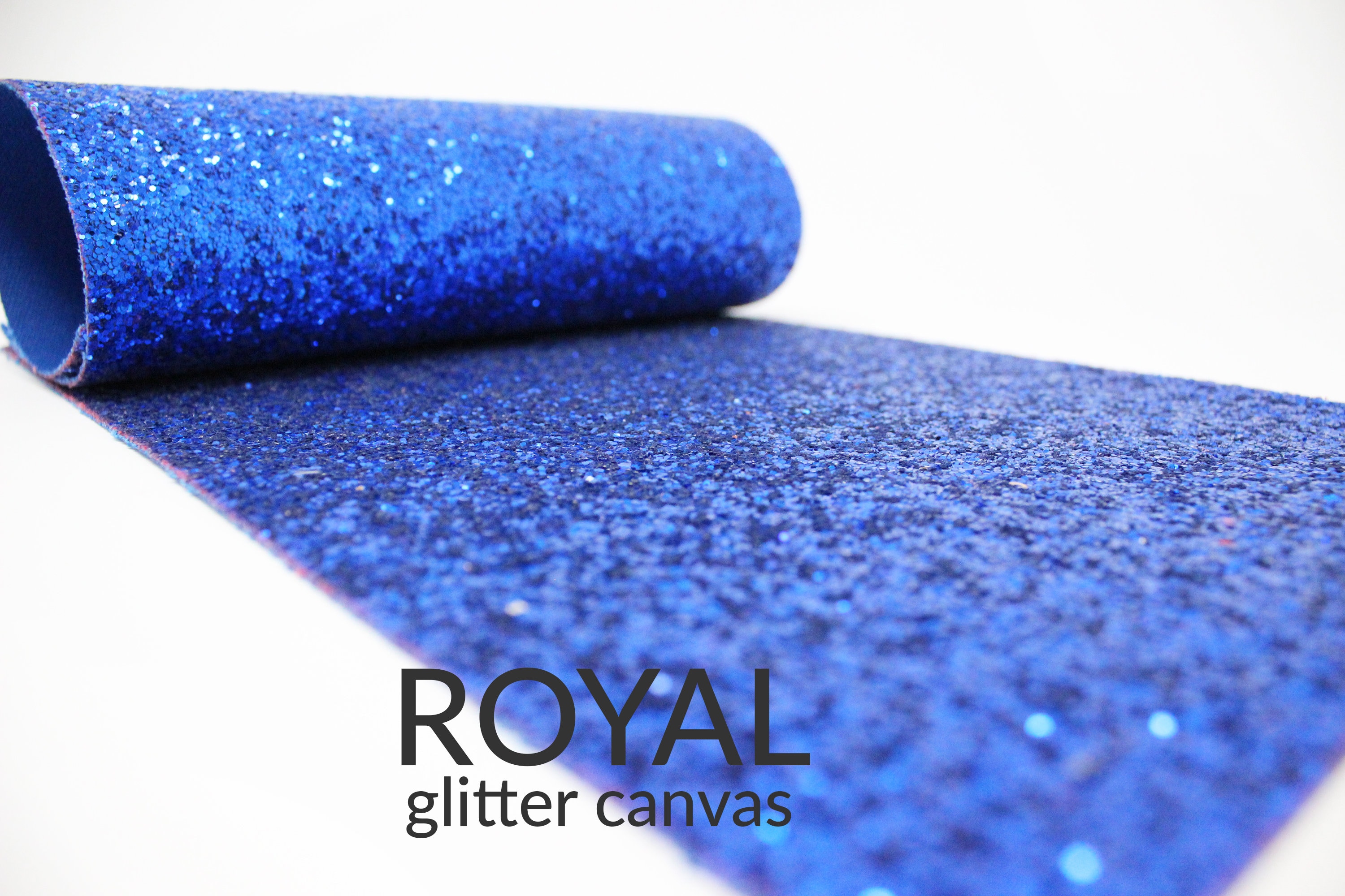 ROYAL BLUE Glitter Canvas 99+ Colors | Chunky Glitter Fabric | Chunky…