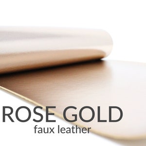 Rose Gold Faux Leather Sheet Polished Rose Gold Faux Leather Fabric Rose Gold Leather Fabric A4 Sheets Rose Gold Sheet Choose Colors image 1