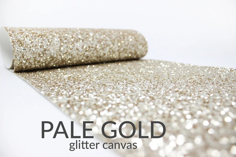 Popular GOLDS Chunky Glitter Fabric Gold Glitter Canvas Glitter Faux Leather Fabric Sheet for DIY Choose Color A4 Sheet image 5