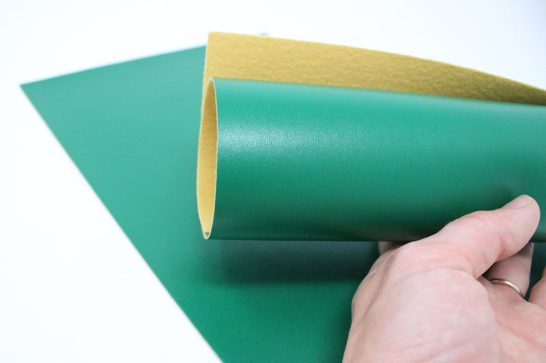 KELLY SMOOTH Faux Leather Green Faux Leather Fabric Green Faux Leather Material for Hair Bows Crafts A4 Sheet Choose Colors image 2