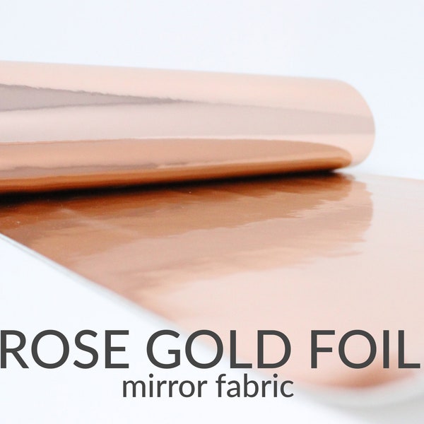 ROSE GOLD FOIL Fabric sheet A4 | Roes Gold Shiny Fabric | Rose Gold Mirror Fabric | Rose Gold Foil Paper Mirror A4 Sheet | Choose Color